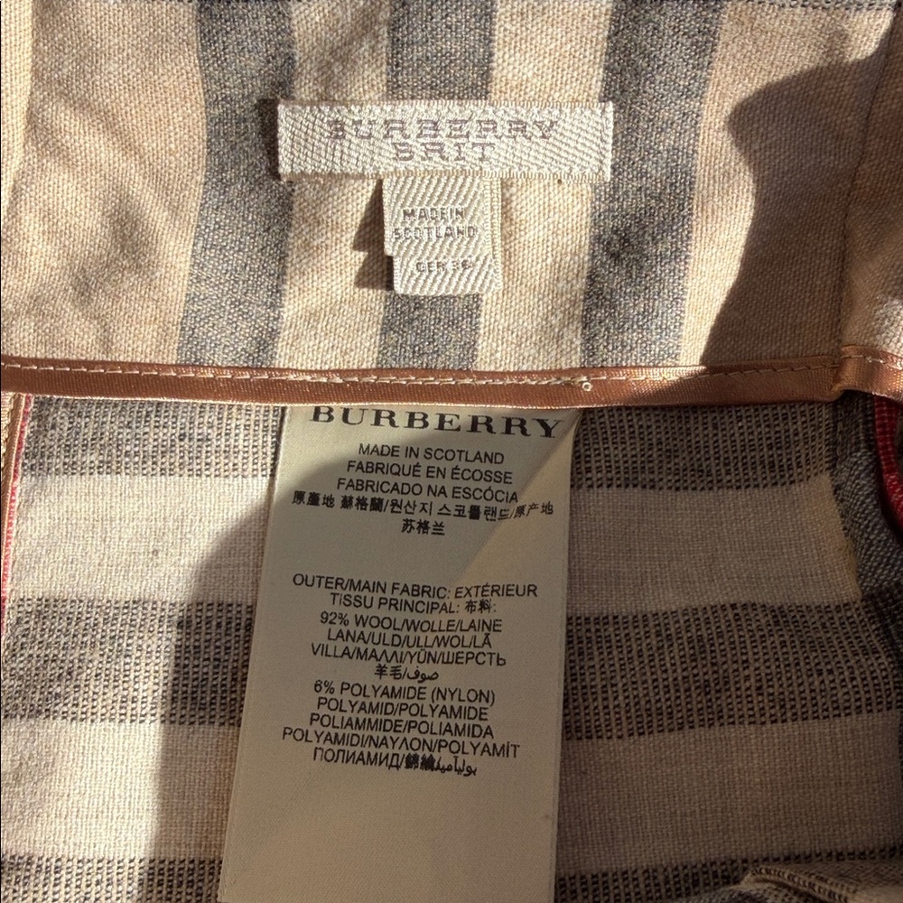 Burberry Brit Wool Nova Check Plaid pleated Mini Skirt US-6 UK-8 IT-40 S M - Picture 6 of 7